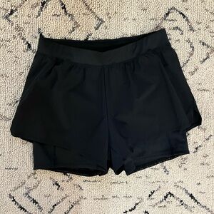 REI Shorts Womens L Black Nylon Lightweight Hiking biker lined outdoor gorpcore